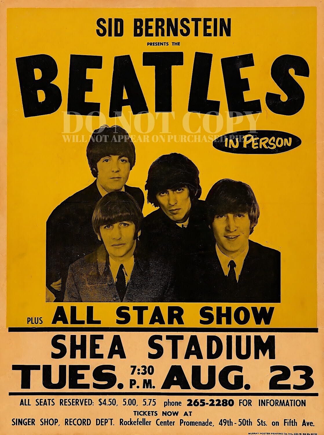 Amazon.com: The Beatles Poster 11 X 14 | Live 1966 Shea Stadium